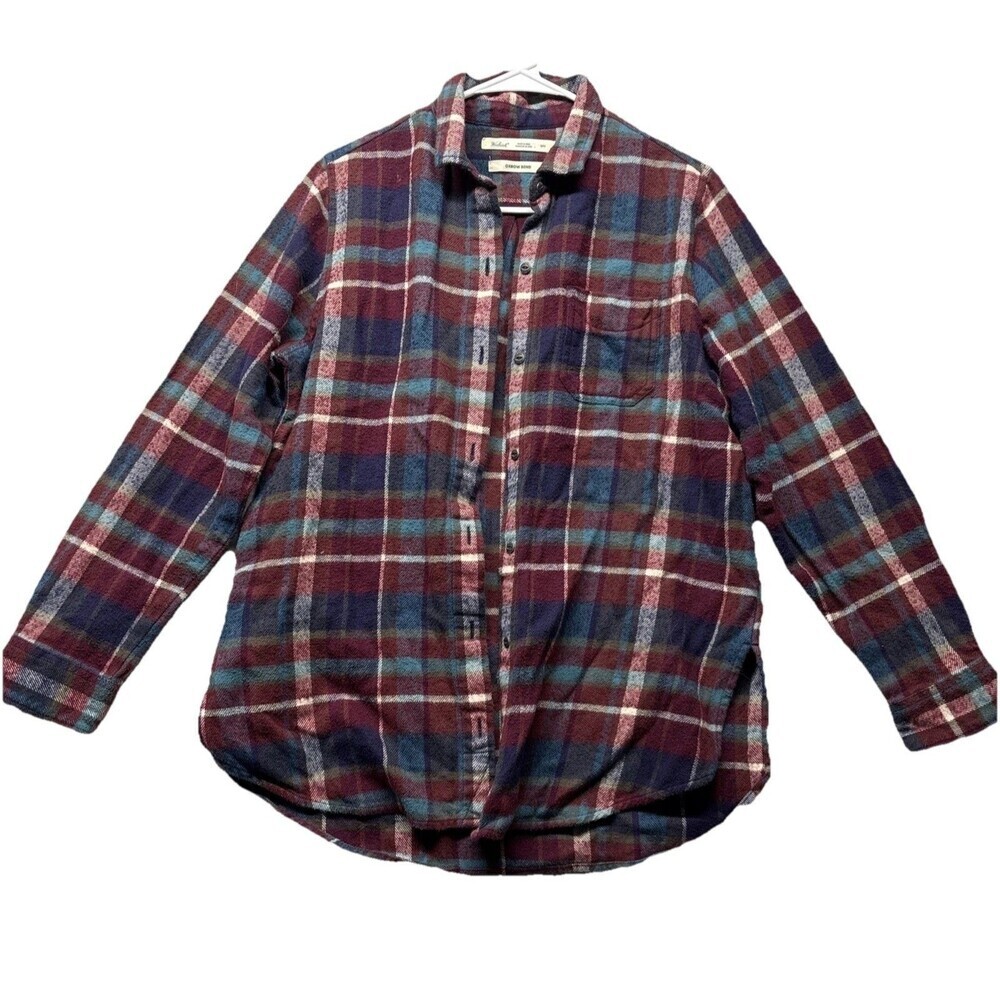 Woolrich Shirt Mens M Oxbow Bend Button Up Cotton Flannel Long Sleeve Shirt
